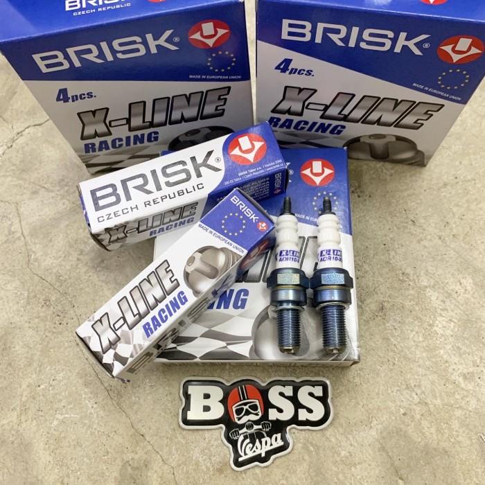Brisk Silver X-Line Spark Plug AOR10 X9 Vespa Sprint Primavera GTS S LX ...