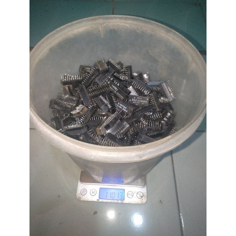 Scrap used from electronic waste, used to remove modem/router, weighing ...