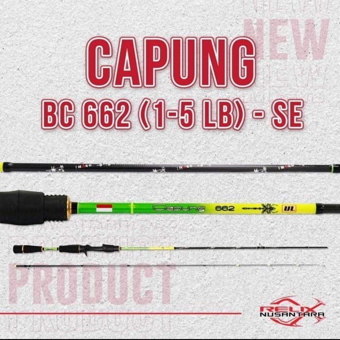 Fishing Rod Capung 662 BC SE Baitcasting Relix Nusantara | Shopee ...