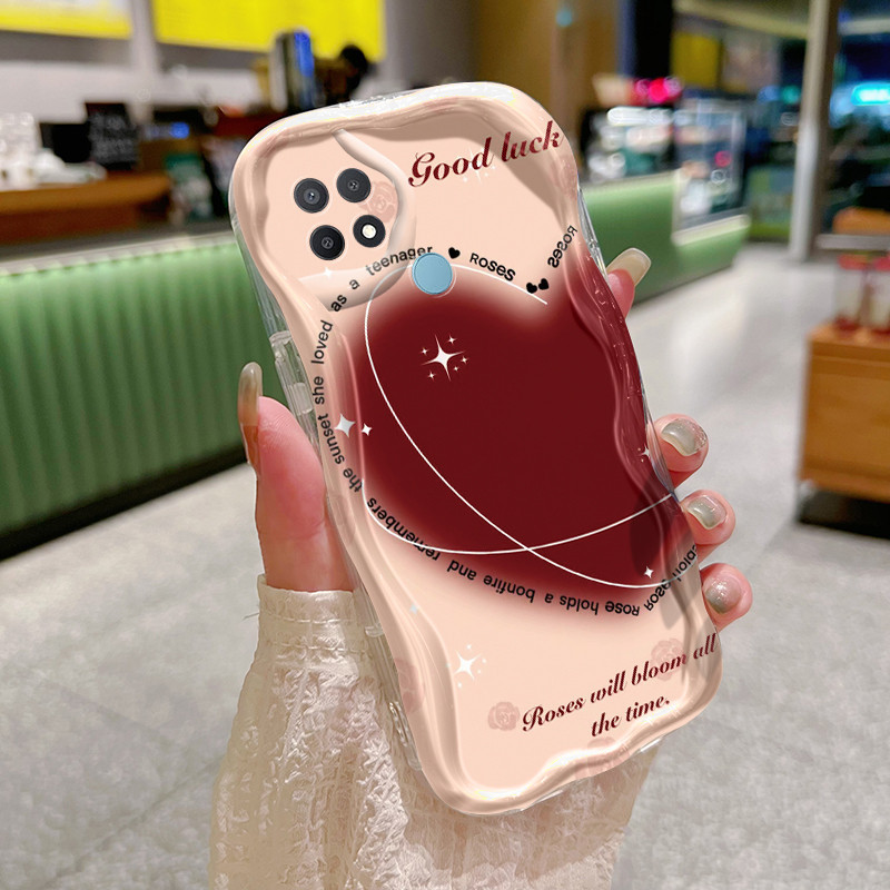 SLWYF Compatible with Oppo A15/A15S/Oppo A35 Case [Built-in Glass