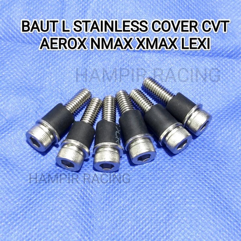 Bolt L STAINLESS CVT Cap YAMAHA LEXI AEROX NMAX 155 Bolt COVER CVT ...