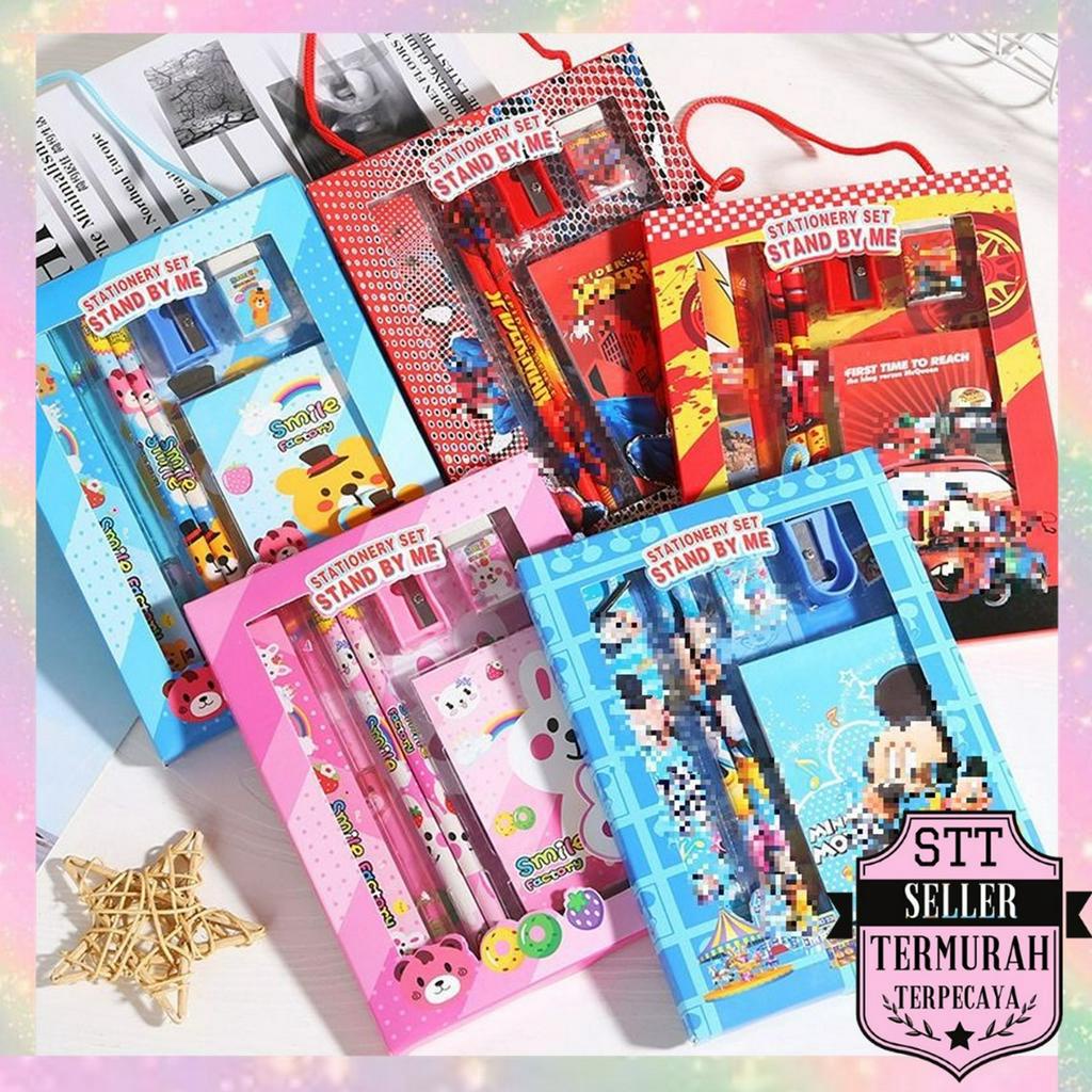 Stt Stationery Set 6IN1 Stationery Set Cute Character 6 IN 1 Set Pencil ...