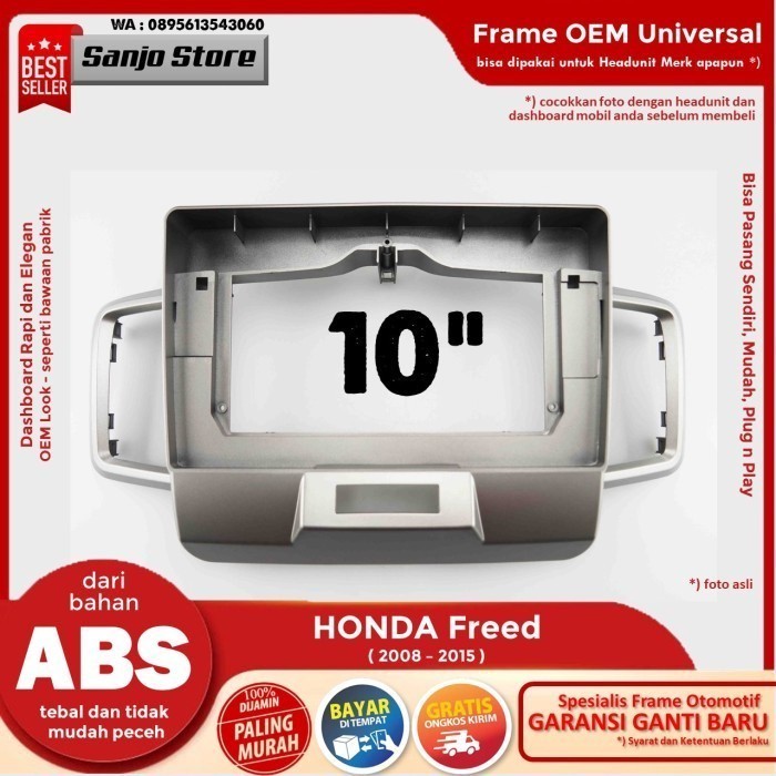 Frame OEM 2011 HONDA FREED Universal 10 inch Android Head Unit | Shopee ...