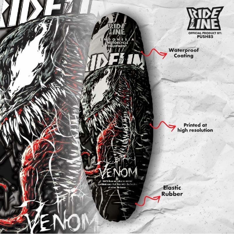 Rideline VENOM Saung SEAT COVER Full Print Motorcycle SEAT COVER