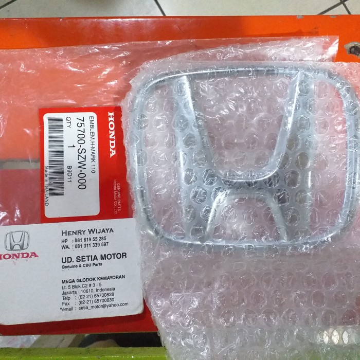 Honda Emblem Front Grill Crv Gen 4 Gen 5 Turbo Original Genuine