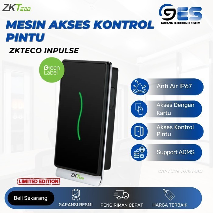 MESIN Newest Zkteco Pro Rf Mifare Green Label Ip67 Rfid Access Control ...