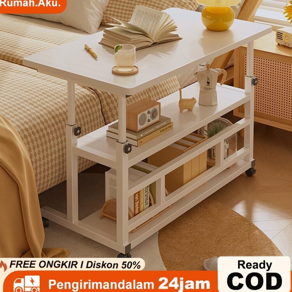 Adjustable Laptop Table With Wheels Table Portable Study Table Side ...