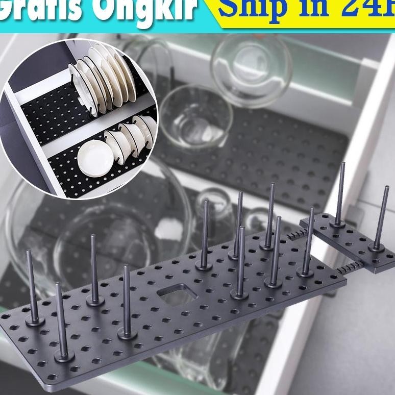 Adjustable Dish Rack Drawer Bowl Glass Dish Drainer Ra Organizer ...