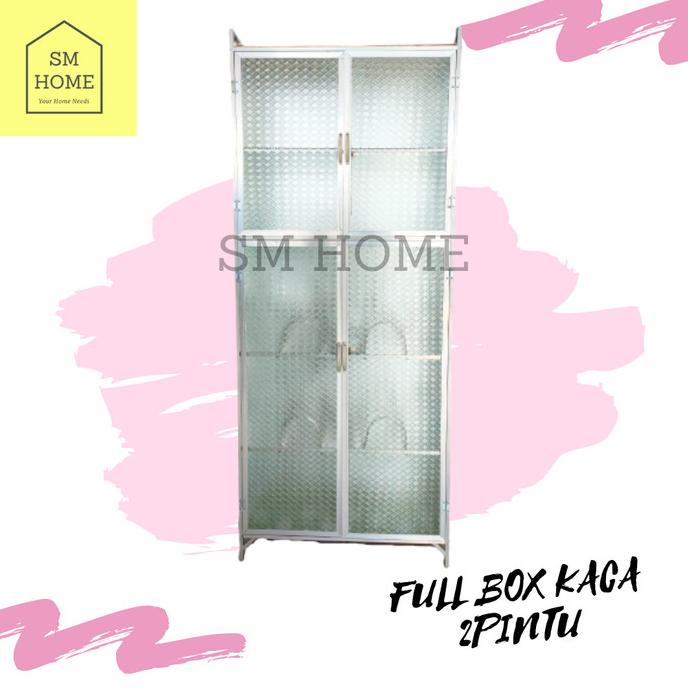 2door Aluminum Dish Rack Dish Full Glass Ceramic Box Shopee Philippines