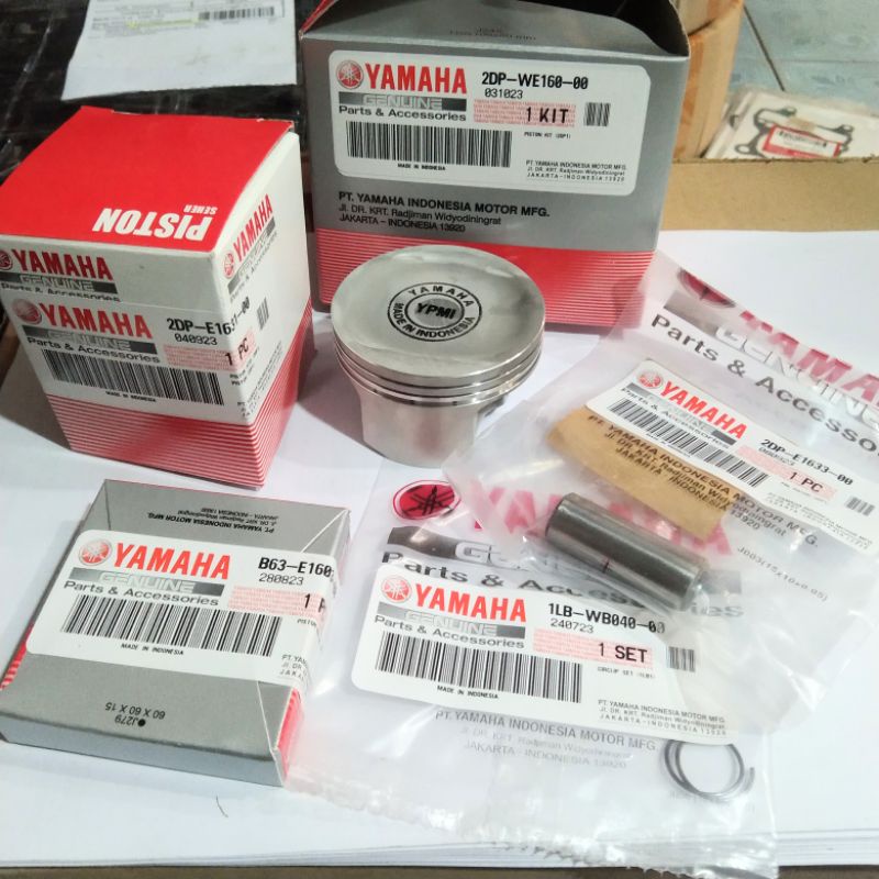 PISTON SET N MAX, PISTON KIT AEROX 155 Original YAMAHA 2DP-WE160-00 ...