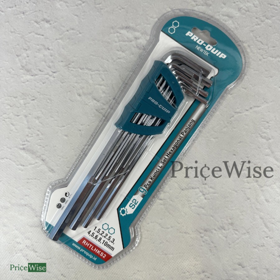 L Key Set 9 pcs Hexagonal Pro Quip RHTLHKS2 / Extra Long Hex | Shopee ...