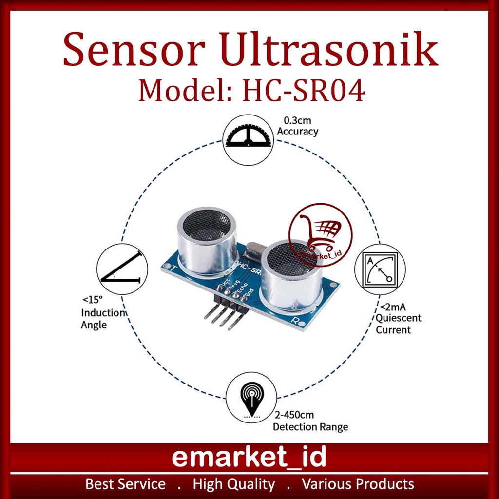 Ultrasonic Sensor Hc Sr04 Measuring Range Finder Shopee Philippines