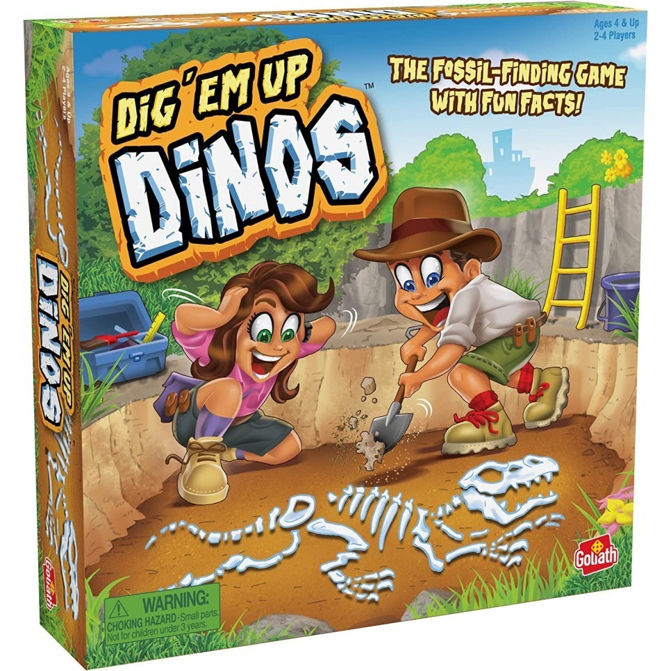 Dig Em Up Dinos Arrange Dinosaur Fossils Board Game Children Original