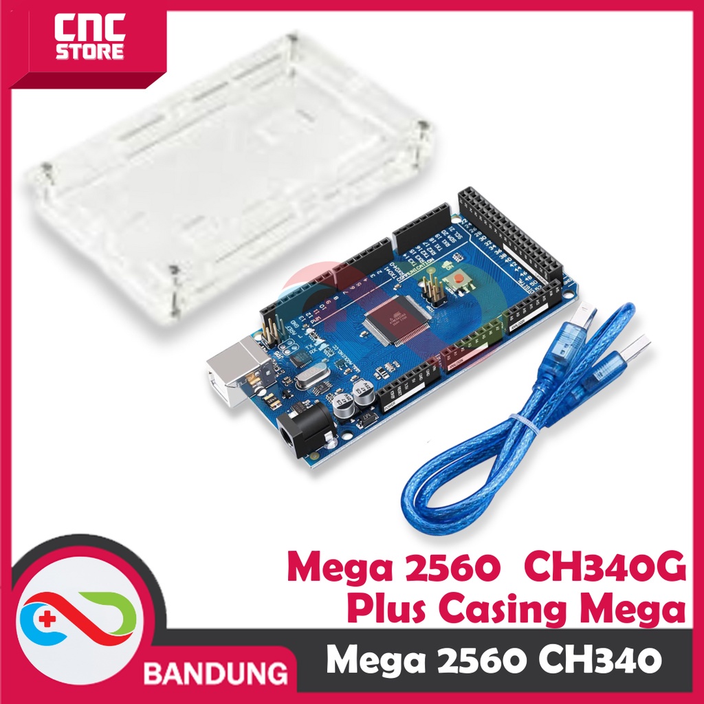 Arduino MEGA 2560 R3 CH340G COMPATIBLE BOARD WITH ACRYLIC CASE | Shopee ...