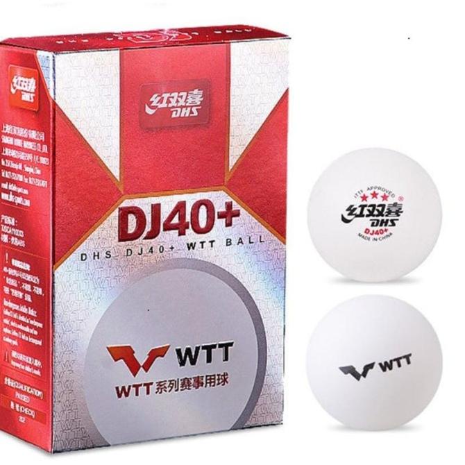 Dhs WTT 3 STAR DJ40+ BALL PINGPONG TABLE TENNIS WORLD TABLE TENNIS ...