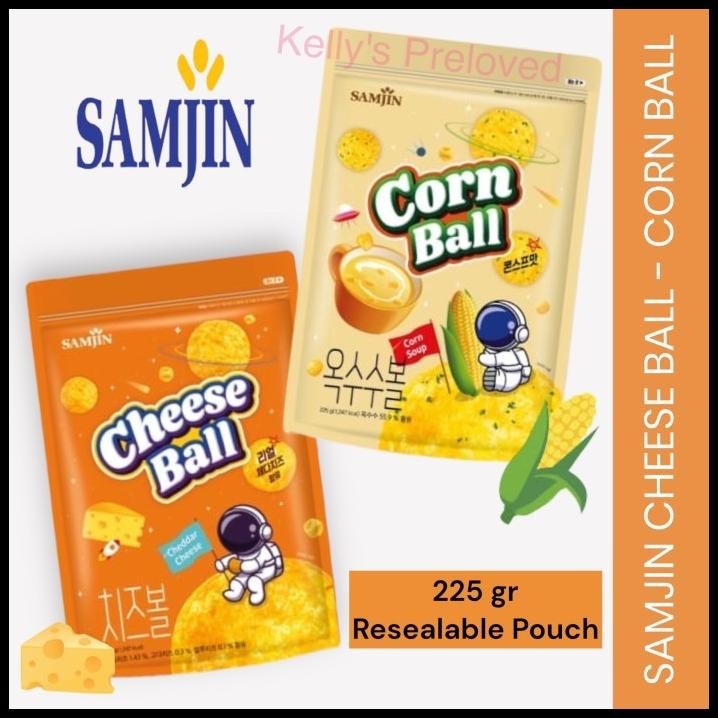 Samjin Snack Ball 225 Gr Cheese Ball Corn Ball Product Of Korea