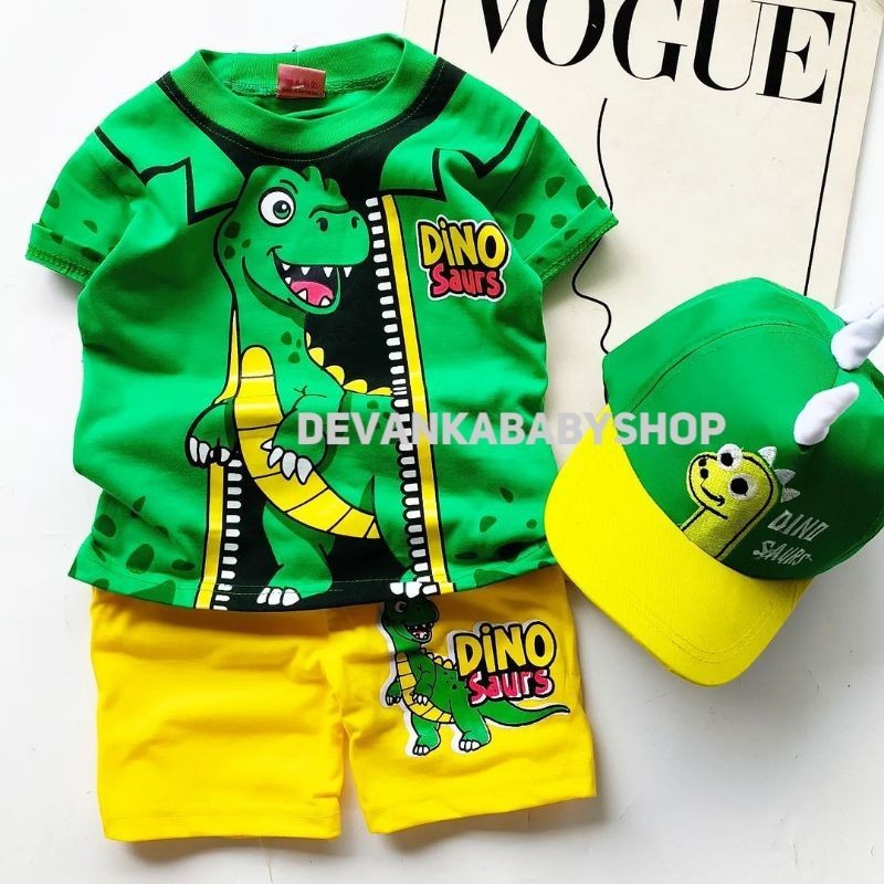 Children's DINO CLOTHES BOYS' DINOSAUR SET WITH HAT FOR AGE 110 YEARS — free download