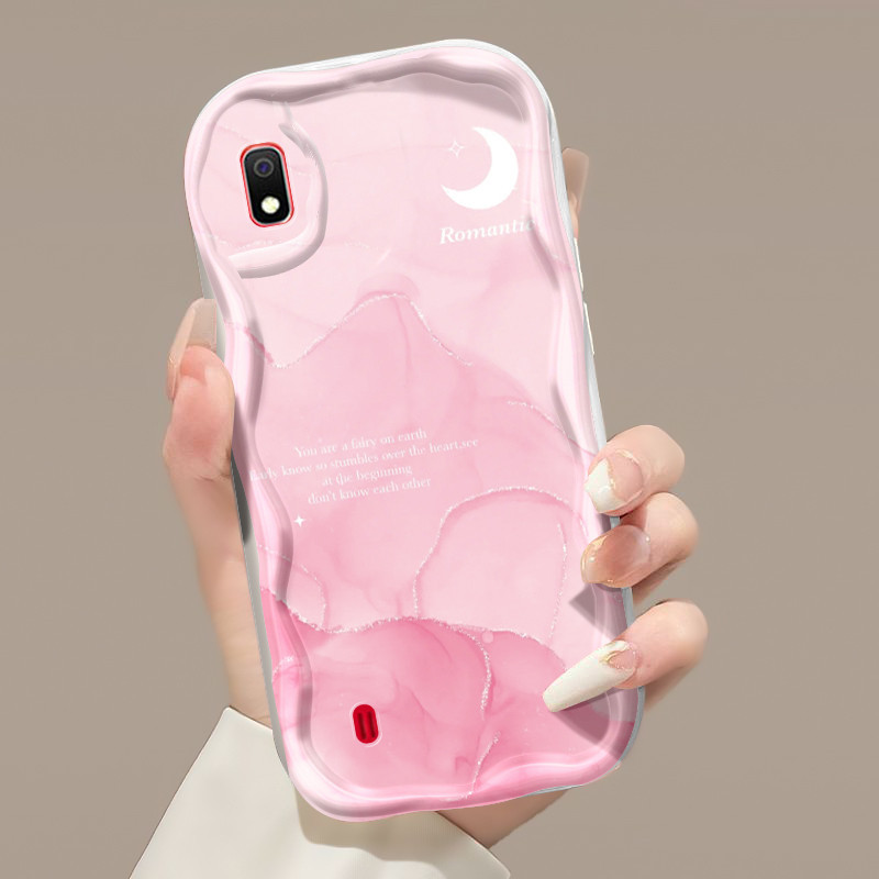 HP MERAH Samsung Galaxy A10 A11 M33 Case Pink Thread Pattern Simple ...