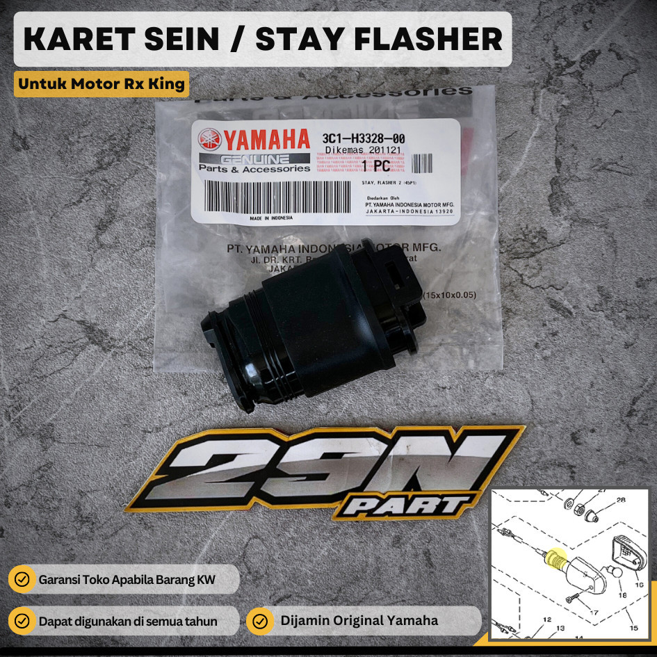 STAY FLASHER RUBBER SEIN RITING VIXION OLD RX KING NEW | 3C1-H3328-00 ...