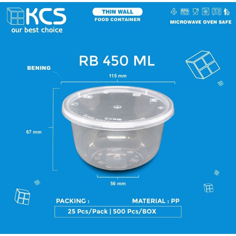 Thinwall round bowl KCS, sauce container, spice container, porridge ...