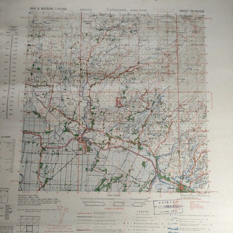 Historical Map Of The Tanggul Area Of Jember, East Java, Ancient Map Of ...