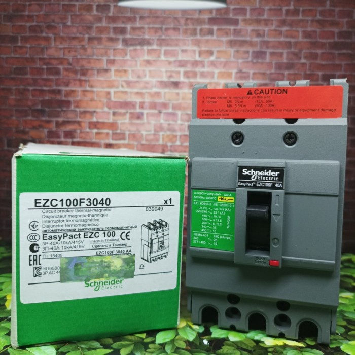 Mccb BREAKER SCHNEIDER Electric EZC100F 3P 40A 30A 25A 20A 15A 3PHASE ...