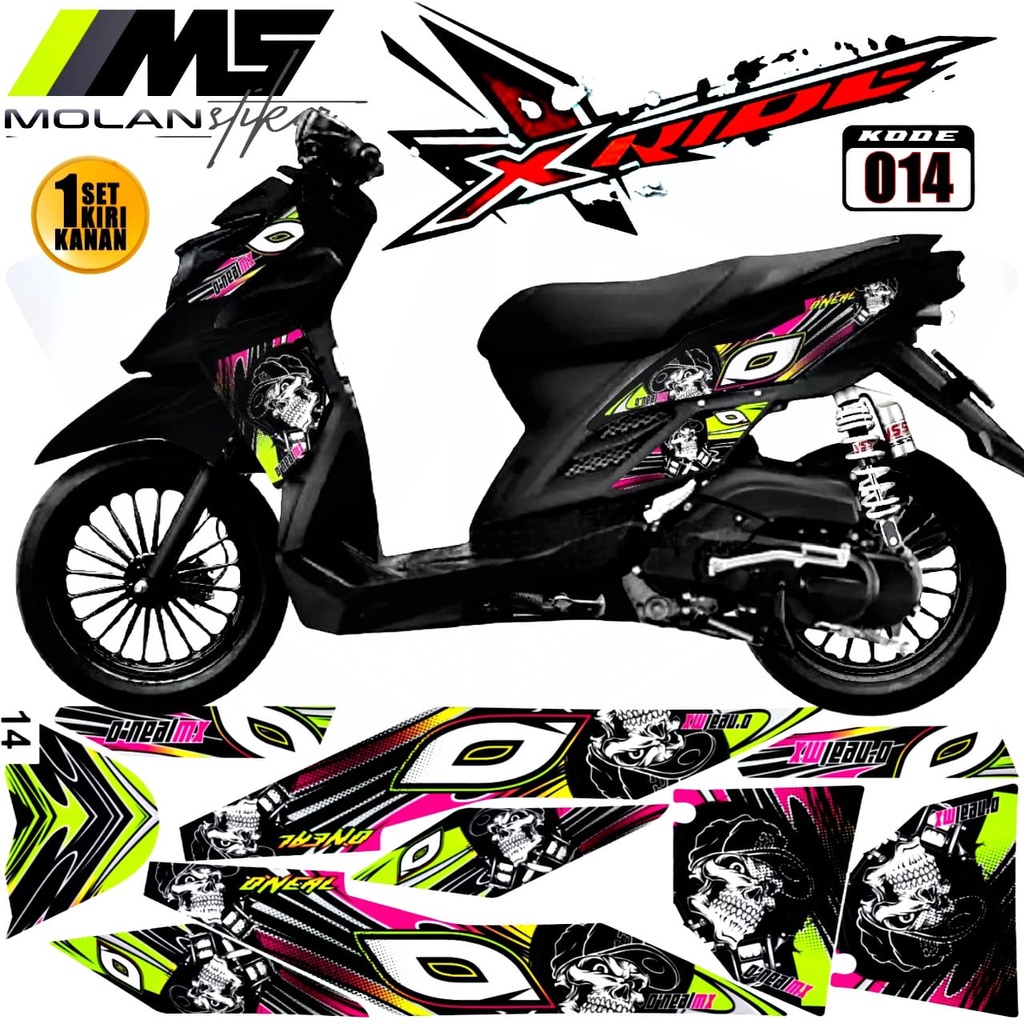 Yamaha XRIDE 110 Variation Striping Sticker Decal/X Xride 110 Variation ...
