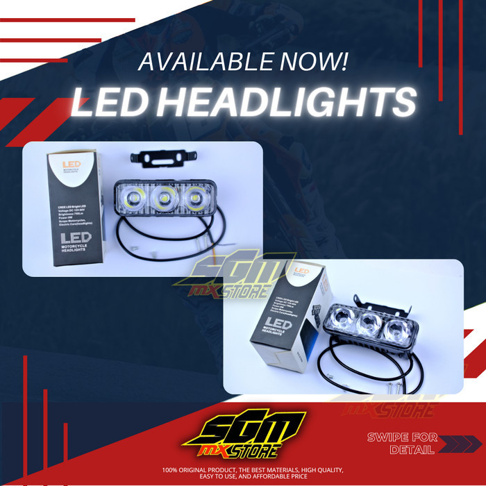 MATA CUSTOM TRAIL LED LIGHTS ETC. ORIGINAL 3-EYE LED LIGHTS | Shopee ...