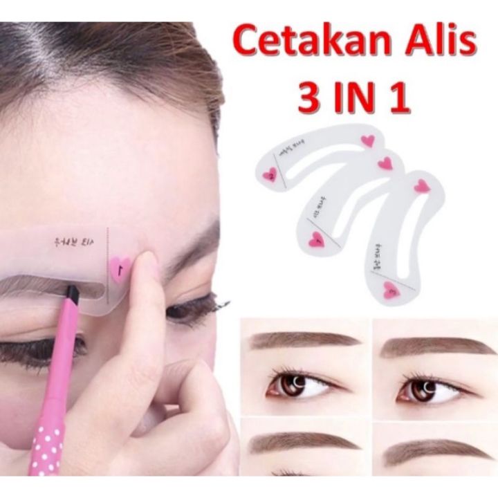 3 IN 1 Mini Eyebrow Template Kit 3in1 Eyebrow Printer 3 Shapes Eyebrow ...