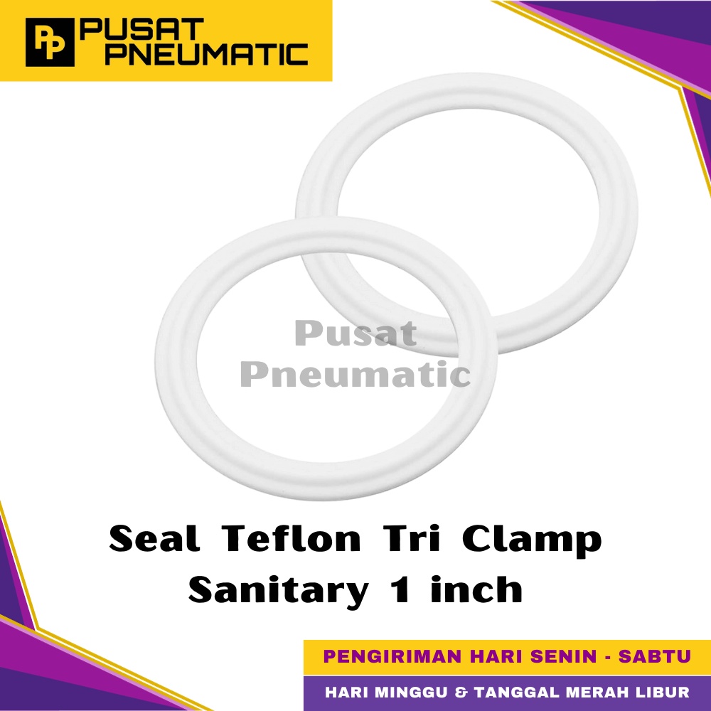 1" Teflon PTFE Tri Clamp Ferrule Sanitary Seal Gasket 1 inch Shopee