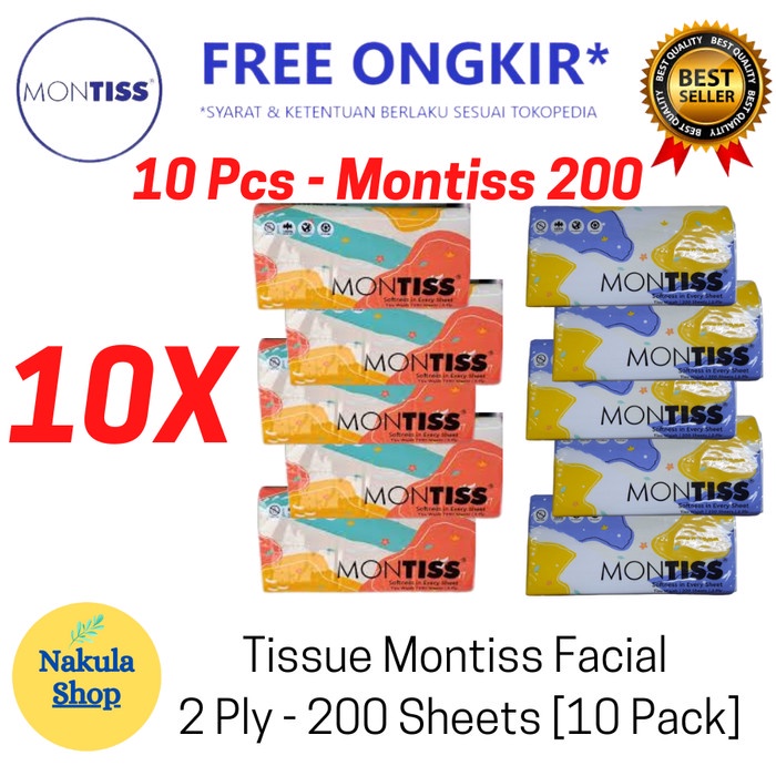 Discount Tissue Tissue Tissues Facial 200 Sheets 2Ply [10 Pack