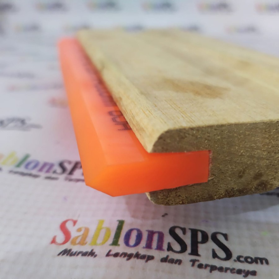 TAPER ORANGE SCREEN PRINTING RAKEL 5MMX27MM SOLVENT RESISTANT WOODEN ...