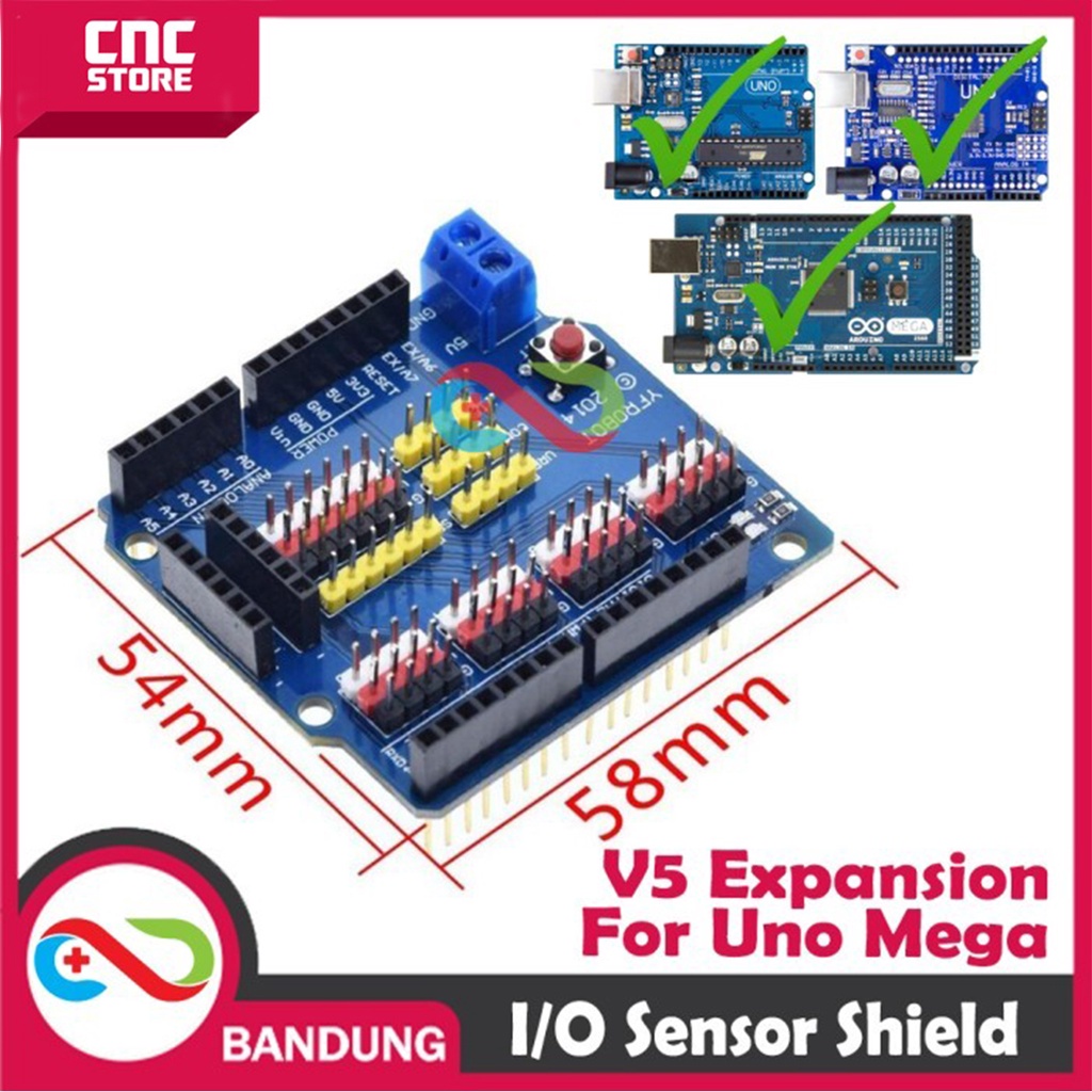Arduino UNO EXPANSION BOARD SENSOR SHIELD V5.0 FOR UNO R3 MEGA | Shopee ...
