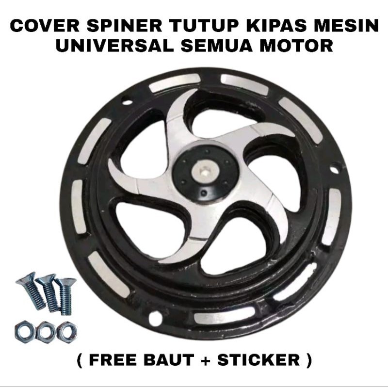 MESIN Fan ENGINE COVER SPINNER SPINER CNC ALUMINUM BEAT SCOOPY VARIO ...