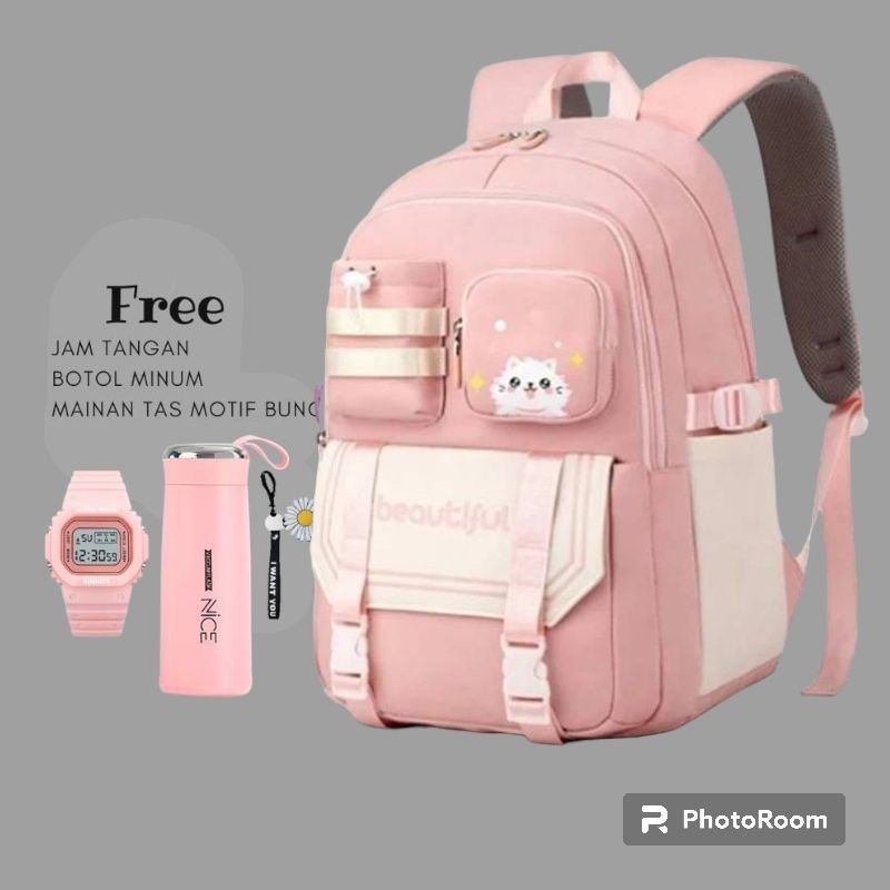 Bakpak Smk Children's School Character Bags Simple Elementary School ...