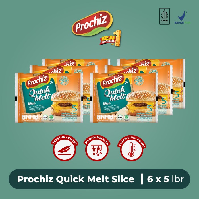 Latest Prochiz Quick Melt Slice Cheese 5'S Pack of 6 Pcs | Shopee ...