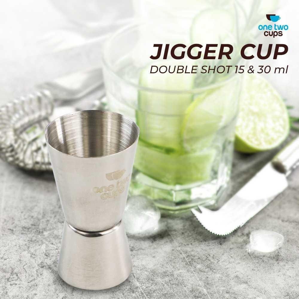 One Two Cups Measuring Cup Jigger Bartender Double Shot 15ml and 30ml ...
