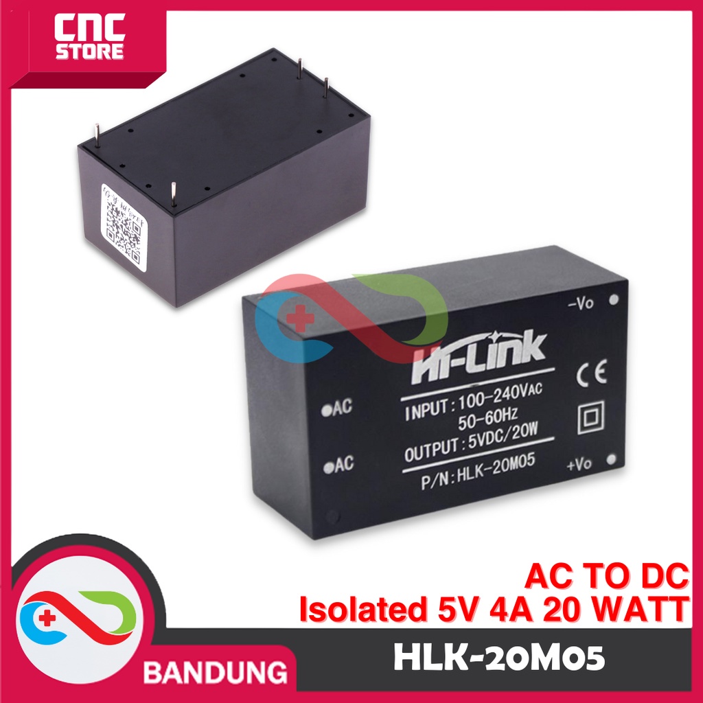 HI-Link HLK-20M05 AC-DC Power Supply Module - 220V To 5V 20W Step-Down Converter, Ultra-Compact (2 Pack)