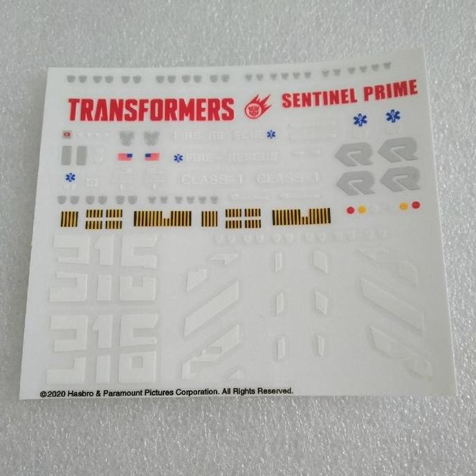 Sticker Decal For Sentinel Prime Studio Series 61 Transformers | Shopee ...