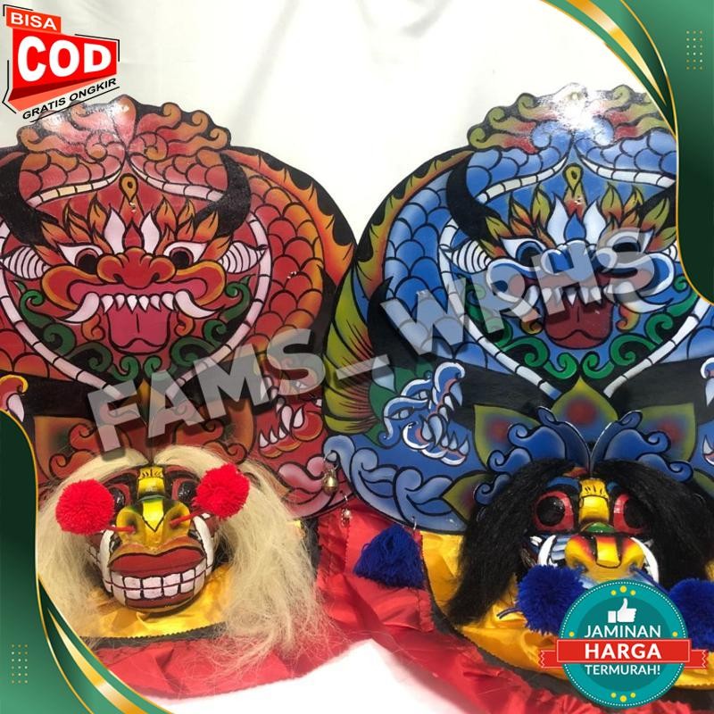 8.8 Barongan Telon Size 15 Full Wood Barongan Caplokan Barongan Pentas ...