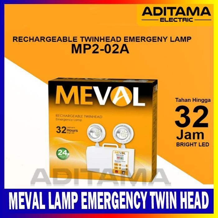 Meval Original and Trusted Twin Head Rechargeable Emergency Light Mp2 ...