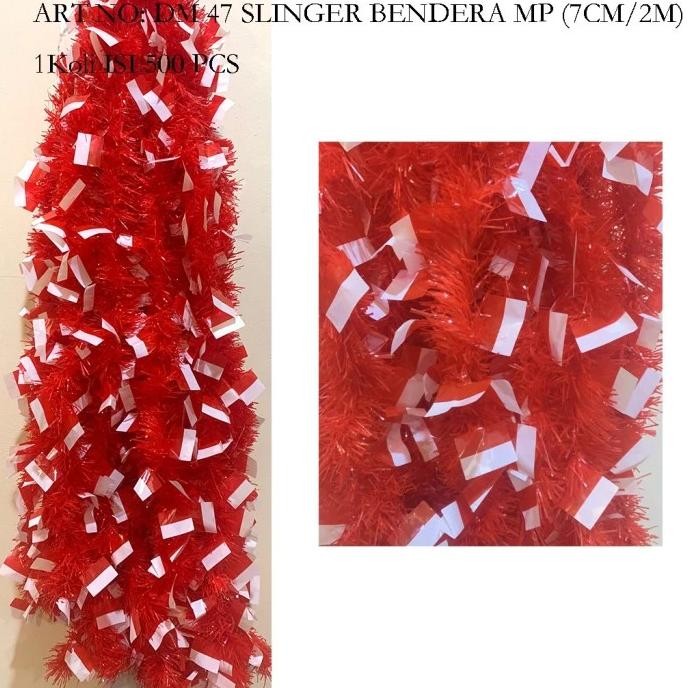 MERAH Tre-57 Dm47 Small Red and White Flag Tassel Slinger Hut Ri ...