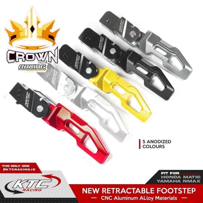 Footstep CNC Rear Footrest KTC Racing Beat Scoopy Genio Vario | Shopee ...