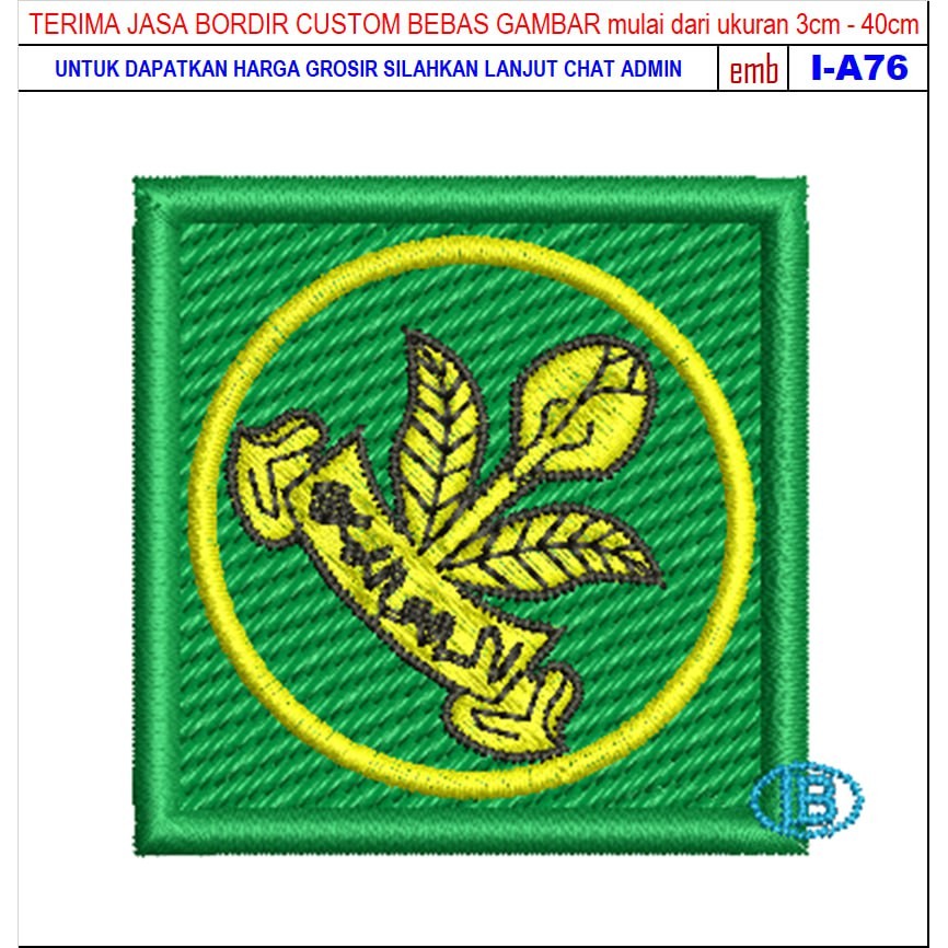 GIB PATCH EMBROIDERY LOGO I-A76 BET MELATI HW - REVIEW OF/TESTIMONI ...