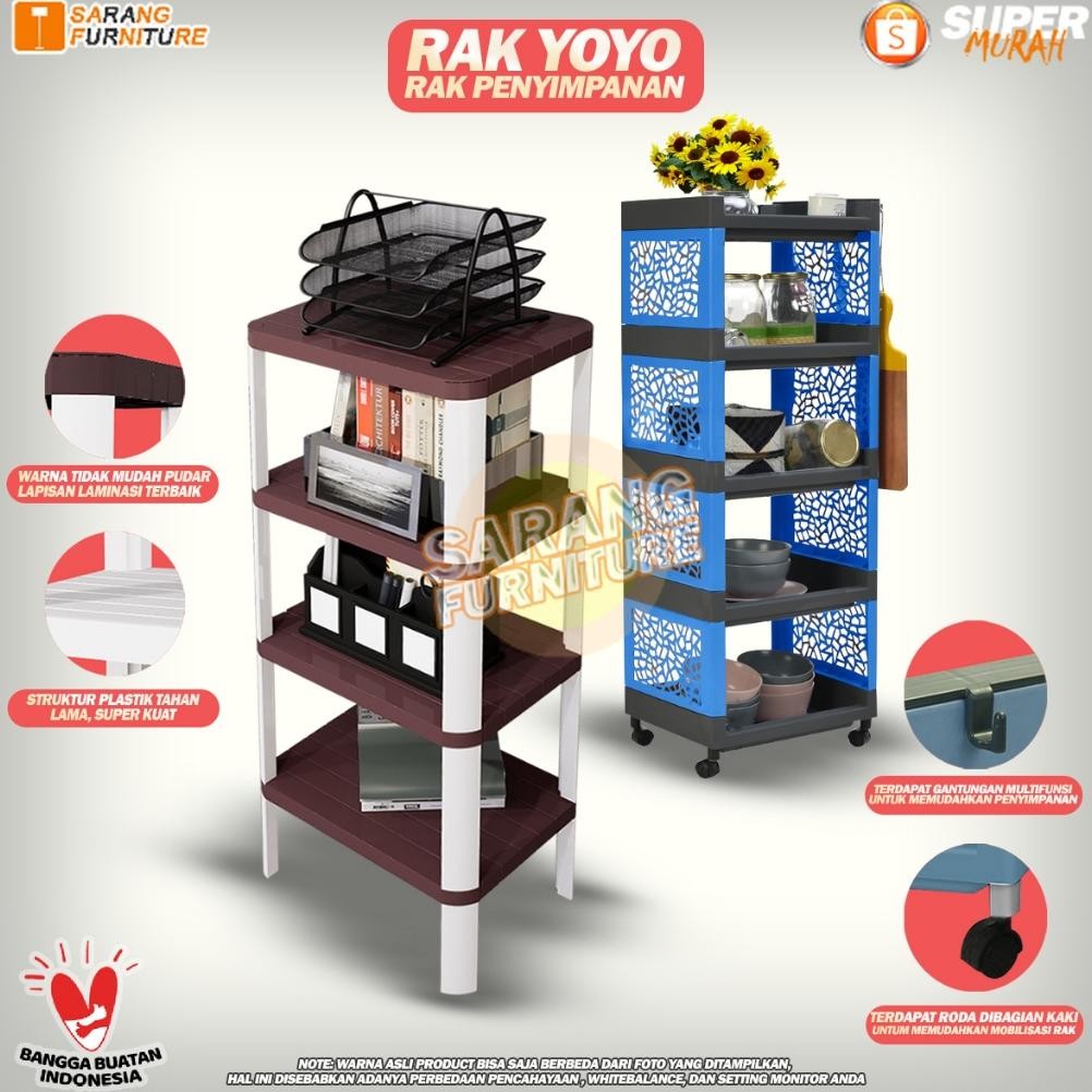 Newest Multi-Purpose Yoyo Rack 4 Layers on Wheels | Bathroom shelf ...