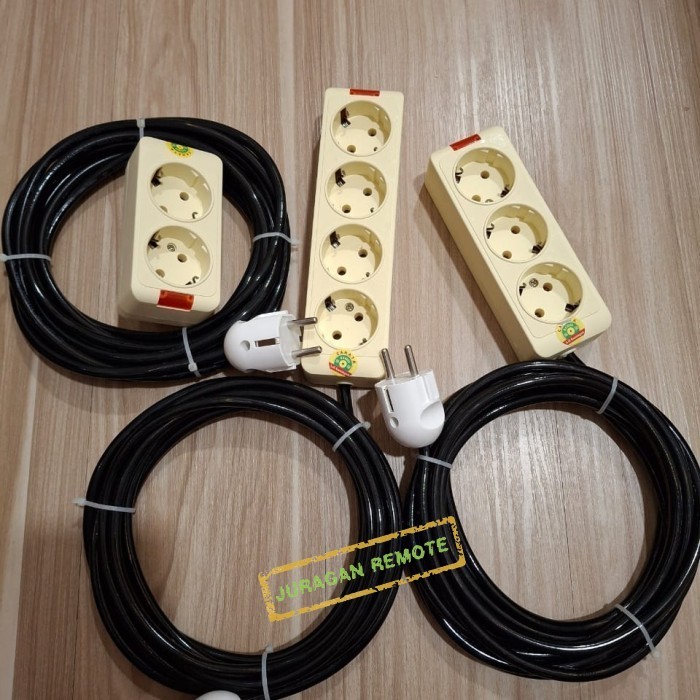 3 hole socket with cable length 5m 5 meters SNI | Shopee Philippines