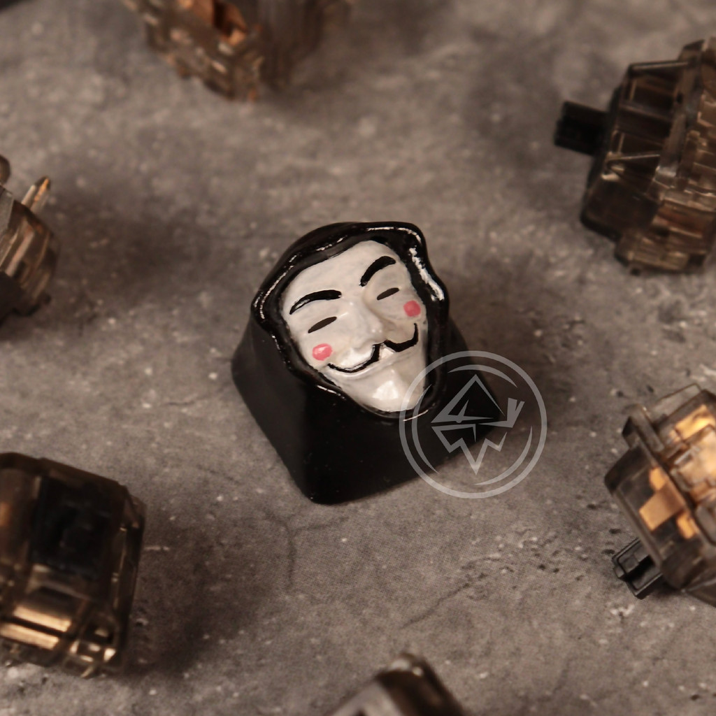 Anonymous hacker artisan keycaps black hat hacker unknown programmer ...