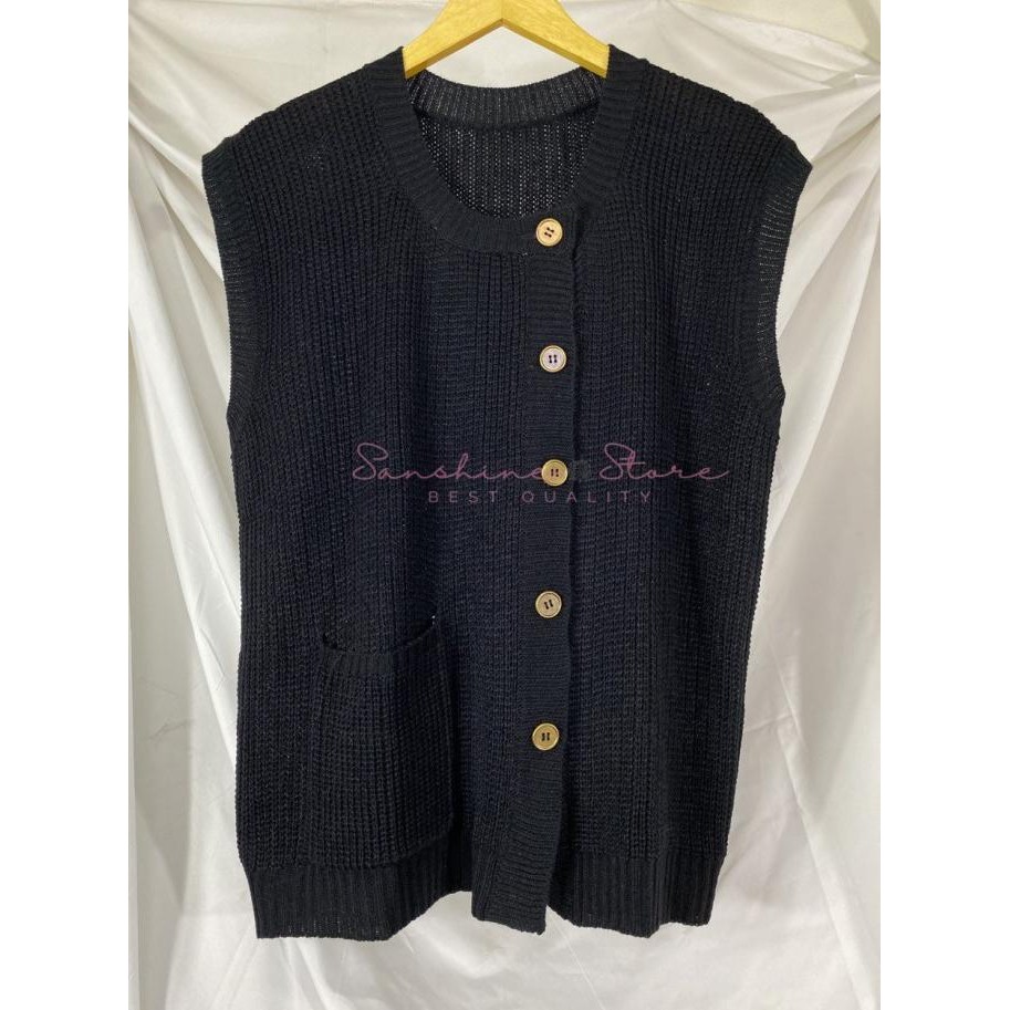 Premium Thick Knit Side Button Women's Vest Vest H FS | Shopee Philippines