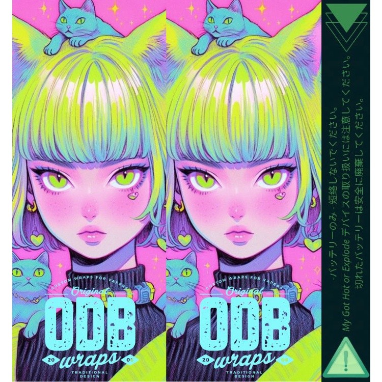 *Premium Quality* Battery Wrap Sticker 18650 Odb X Waifu Volume 5 Color ...