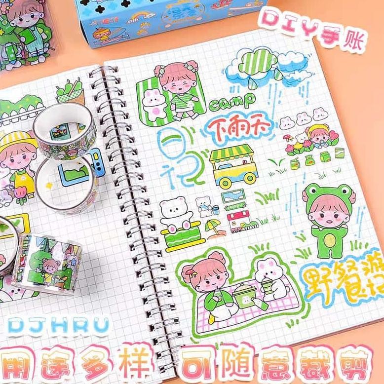 Cute Momo Roll Stickers for Children, 4 Rolls and 39.@ New | Shopee ...